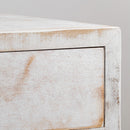Classic Modern 1-Drawer Solid Wood White Nightstand Side Table