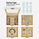 Elegant Jewelry Box Organizer for Women, 4-Layer Jewelry Organizer, 3-Drawers