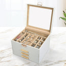 Elegant Jewelry Box Organizer for Women, 4-Layer Jewelry Organizer, 3-Drawers