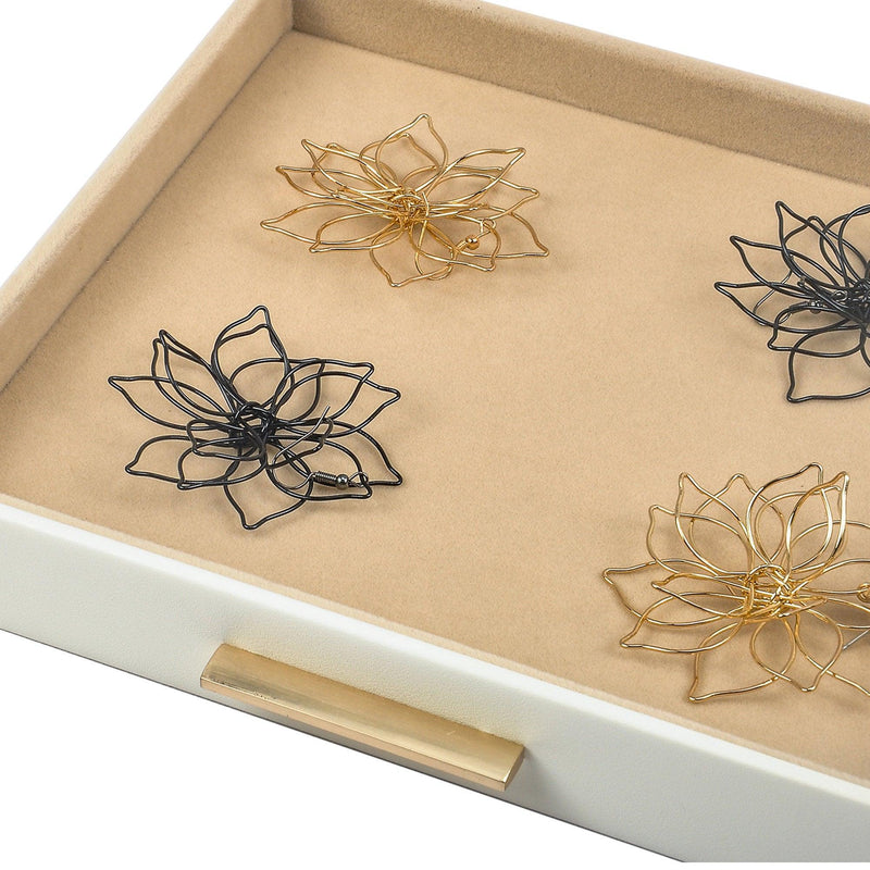 Elegant Jewelry Box Organizer for Women, 4-Layer Jewelry Organizer, 3-Drawers