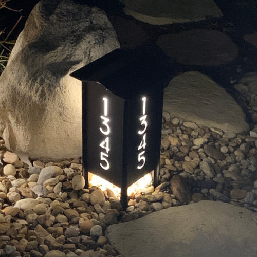 RadiantLight 14" tall ADDRESS MARKER Landscape Light - Garden Light