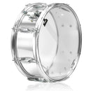 Metal Snare Drum by GRIFFIN - 14" x 5.5" inch Steel Chrome Shell - 8 Tuning Lugs & Snare Throw Off Strainer Set - Musical Instrument Kit & Drummer Key