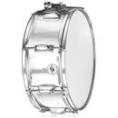 Metal Snare Drum by GRIFFIN | 14" x 5.5" inch Steel Chrome Shell | 8 Tuning Lugs & Snare Throw Off Strainer Set | Musical Instrument Kit & Drummers Key | Marching Percussion Hardware & Drum White Head