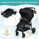 5-Point Harness Lightweight Infant Stroller with Foot Cover and Adjustable Backrest by LJGDeals