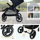 5-Point Harness Lightweight Infant Stroller with Foot Cover and Adjustable Backrest by LJGDeals