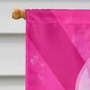 Breast Cancer Battle Flag House Flag 28x40 Porch Sleeve Pole Decorative Outside Yard Banner Artwork Wall Hanging, Polyester