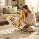 Portable Baby Bouncer Infant Rocker Seat with Detachable Toy Bar-Gray