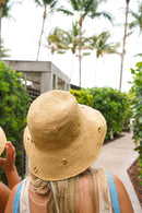 Raffia Bucket Hat with Charms