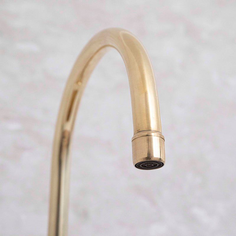 Elegant Unlacquered Solid Brass Bridge Faucet - BRASSMA