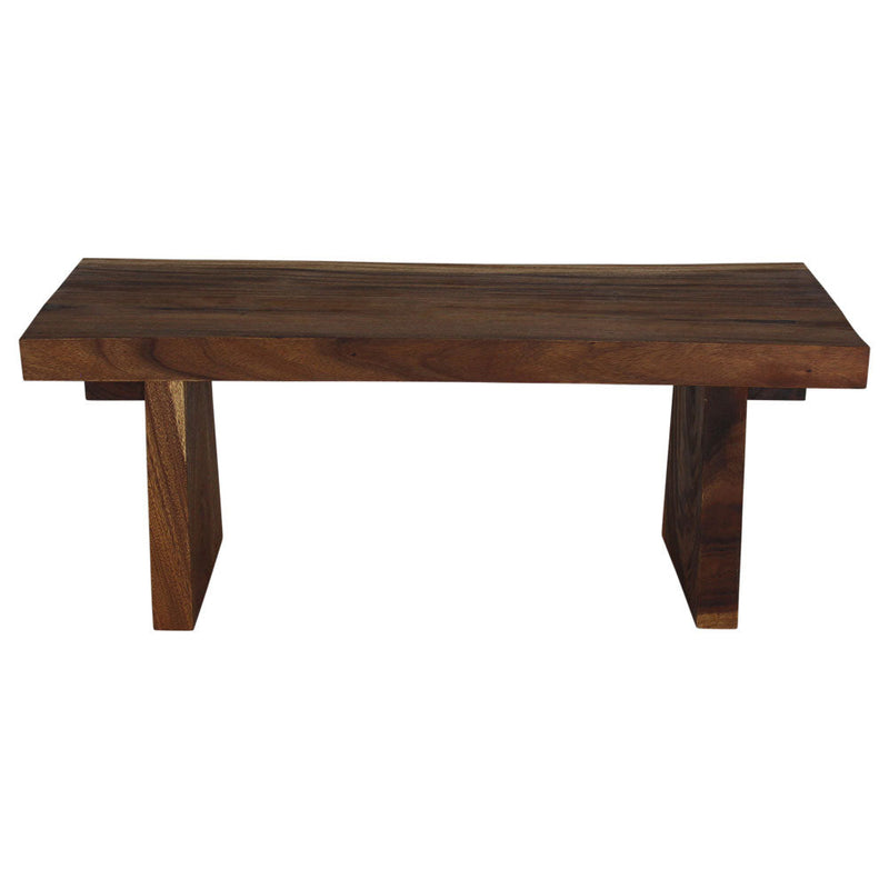 Haussmann® Wood Natural Edge Bench 48 in x 18 x 18 in H KD Walnut Oil