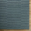Idaho Broken-Stiped Petrol Blue Wool Rug | Our PNW Home X Livabliss