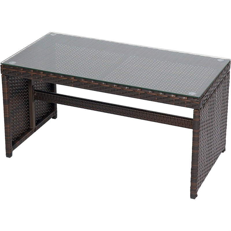 Rectangle 59 x 31-inch Solid Wood Patio Dining Table with Center Umbrella Hole, photo 5 of 5