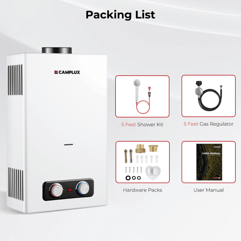 Camplux BD264 Tankless Propane Water Heater Portable