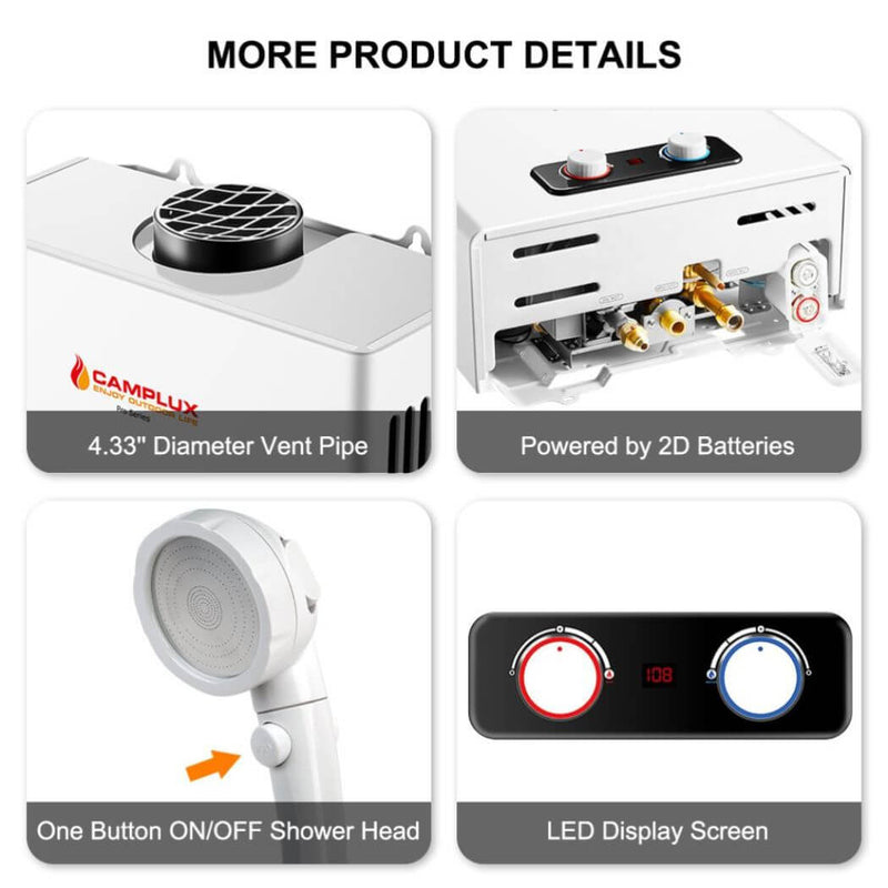 Camplux BD422 On Demand Water Heater Propane