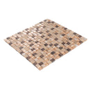 Beige Brown 12x12 Glossy Foiled Square Glass Resin Stone Mosaic Tile (5 pack, 4.75 sq ft/case) - Sample