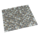 Blue Gray 12x12 Glossy Foiled Square Glass Resin Stone Mosaic Tile (5 pack, 4.75 sq ft/case) - Sample