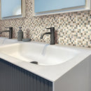 Beige 12x12 Polished Square Glass Resin Stone Mosaic Tile (5 pack, 4.75 sq ft/case) - Sample