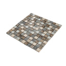 Beige Gray 12x12 Polished Square Glass Resin Stone Mosaic Tile (5 pack, 4.75 sq ft/case) - Sample