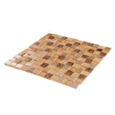 Beige 12x12 Glossy Foiled Square Glass Resin Stone Mosaic Tile (5 pack, 4.75 sq ft/case)