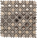 Gray Beige 11x11 Polished Matte Textured Square Glass Resin Stone Mosaic Tile (5 pack, 4.2 sq ft/case)