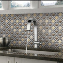 Gray Beige 11x11 Polished Matte Textured Square Glass Resin Stone Mosaic Tile (5 pack, 4.2 sq ft/case)