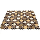 Brown 11x11 Polished Matte Textured Square Glass Resin Stone Mosaic Tile (5 pack, 4.2 sq ft/case) - Sample