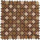 Brown 11x11 Polished Matte Textured Square Glass Resin Stone Mosaic Tile (5 pack, 4.2 sq ft/case)