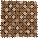 Brown 11x11 Polished Matte Textured Square Glass Resin Stone Mosaic Tile (5 pack, 4.2 sq ft/case) - Sample