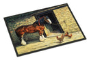 Horse and Chickens by Daphne Baxter Doormat Indoor Outdoor 24H X 36W Front Door Mat Rugs for Entryway, Non Slip Washable Low Pile,