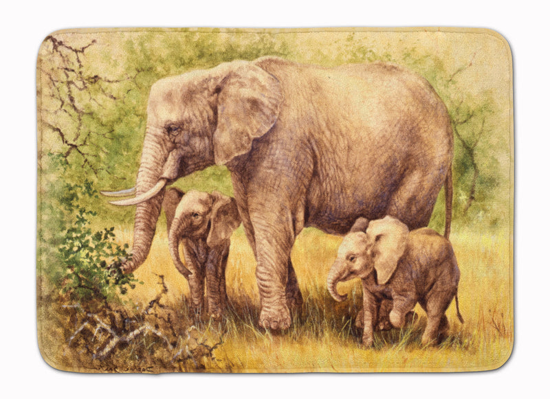 Elephants by Daphne Baxter Machine Washable Memory Foam Mat BDBA0112RUG