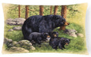 Black Bears by Daphne Baxter Decorative Throw Pillow 12x16 Indoor Outdoor Accent Cushion, Fabric Cover with Insert for Sofa, Bed, Porch & Living Room