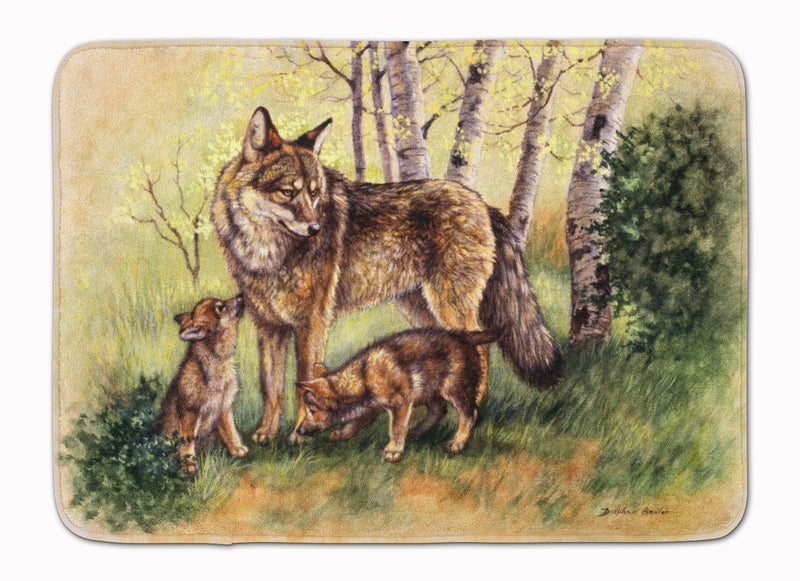 Wolf Wolves by Daphne Baxter Machine Washable Memory Foam Mat BDBA0115RUG