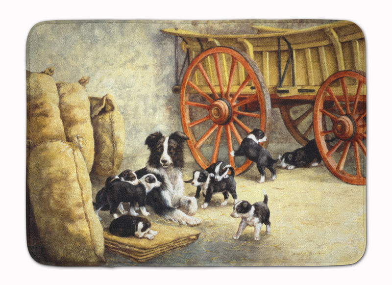 Border Collie Dog Litter Machine Washable Memory Foam Mat BDBA0118RUG