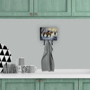 Horses in Snow by Daphne Baxter Leash or Key Holder Wall Hooks, Coat Rack Wall Mount, for Hanging Keys, Towels, Aprons, Leashes