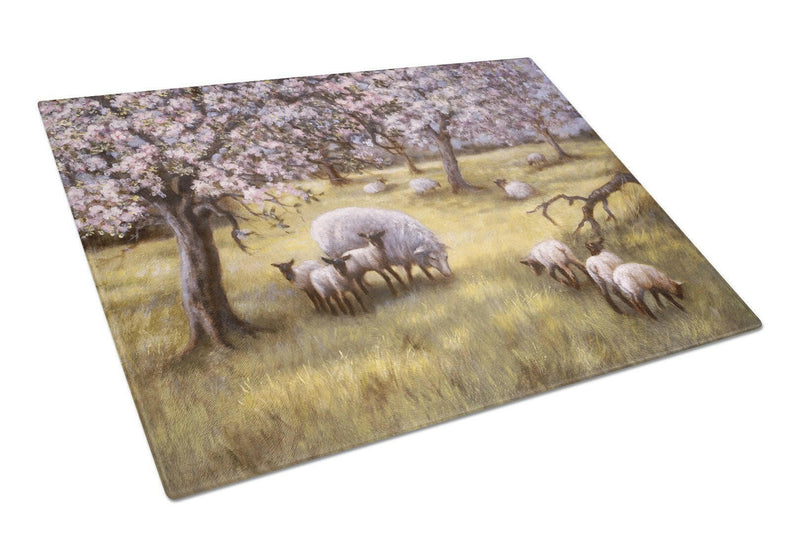 Sheep by Daphne Baxter Glass Cutting Board Large BDBA0133LCB