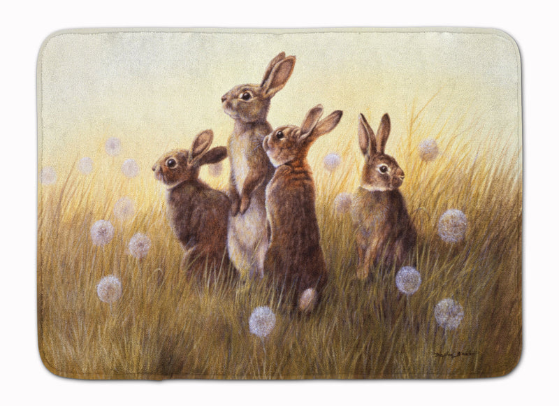 Rabbits in the Dandelions Machine Washable Memory Foam Mat BDBA0144RUG