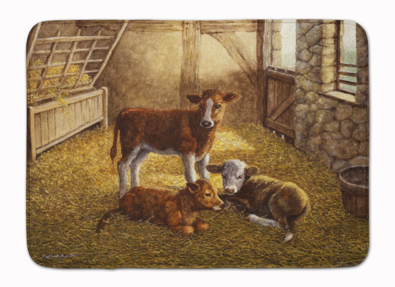 Cows Calves in the Barn Machine Washable Memory Foam Mat BDBA0179RUG