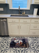 Roosters Roosting Memory Foam Kitchen Mat Machine Washable Anti-Fatigue Cushion Comfort Bath or Kitchen Rug