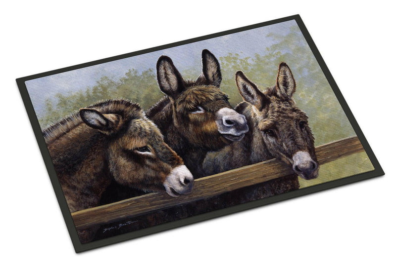 Donkeys by Daphne Baxter Indoor or Outdoor Mat 18x27 BDBA0235MAT