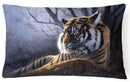 Bengal Tiger by Daphne Baxter Decorative Throw Pillow 12x16 Indoor Outdoor Accent Cushion, Fabric Cover with Insert for Sofa, Bed, Porch & Living Room