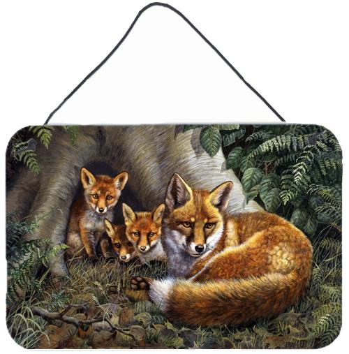 A Family of Foxes at Home Wall or Door Hanging Prints BDBA0283DS812