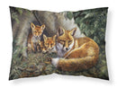 A Family of Foxes at Home Fabric Standard Pillowcase – Artistic Decorative Front, White Back BDBA0283PILLOWCASE