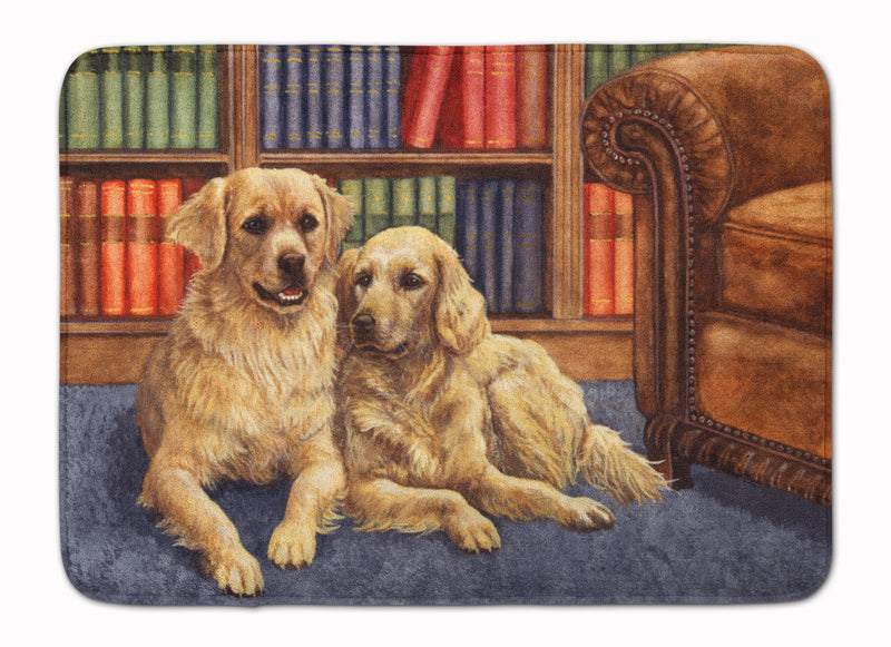 Golden Retrievers in the Library Machine Washable Memory Foam Mat BDBA0289RUG