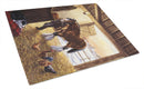Cydesdale In The Stable Cutting Board Tempered Glass Kitchen Cutting Surface, Heat Resistant Chopping, Non-Slip Feet, Food Prep & Serving