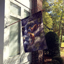 Otters by the Waterfall by Daphne Baxter House Flag 28x40 Porch Sleeve Pole Decorative Outside Yard Banner Artwork Wall Hanging, Polyester
