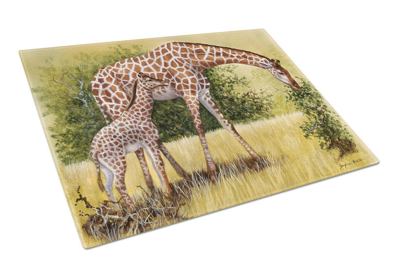 Giraffes by Daphne Baxter Glass Cutting Board Large BDBA0309LCB