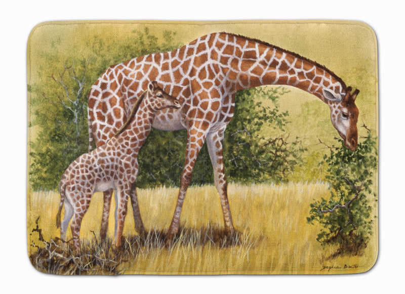 Giraffes by Daphne Baxter Machine Washable Memory Foam Mat BDBA0309RUG