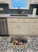 Basset Hound at the gate Memory Foam Kitchen Mat Machine Washable Anti-Fatigue Cushion Comfort Bath or Kitchen Rug
