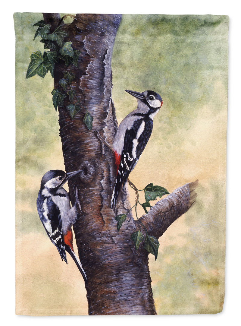 Woodpeckers by Daphne Baxter Flag Canvas House Size BDBA0335CHF