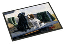 On The Tailgate Labrador and Springer Spaniel Doormat Indoor Outdoor 18H X 27W Front Door Mat Rugs for Entryway, Non Slip Washable